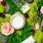 Natural cosmetic products with plants.
